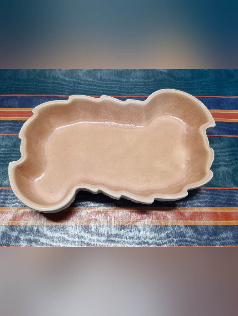 Haeger USA Pink and White Abstract Ceramic Planter